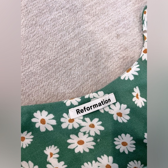 Reformation Green Daisy Seville Mini Slip Dress Authentic - Picture 7 of 8